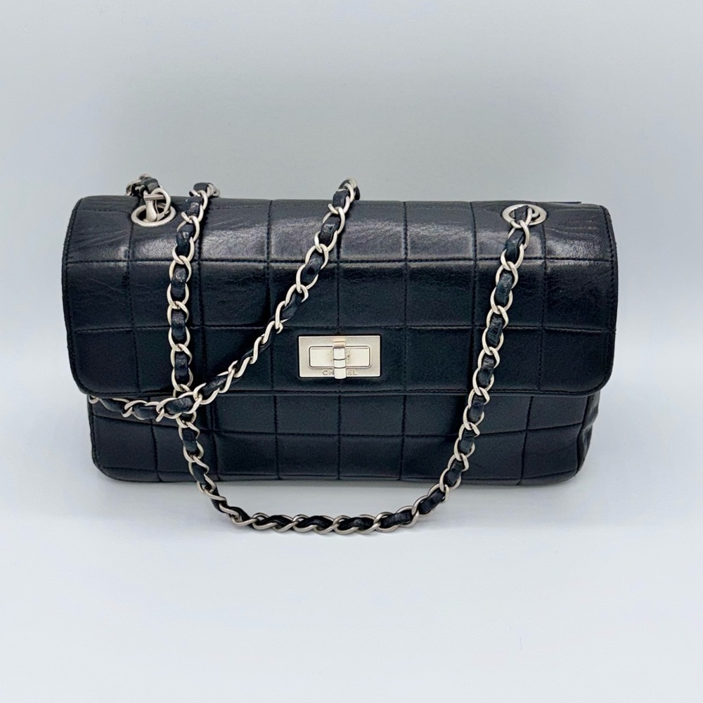 Chanel Lambskin Reissue Chocolate Bar Flap Black